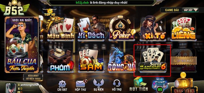 Hướng dẫn tham gia baccarat trên B52 siêu dễ