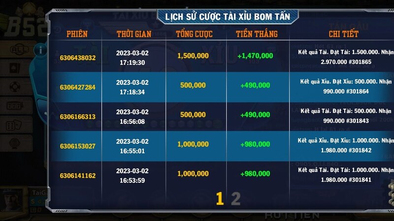 Cách bắt cầu tài xỉu thắng lớn tại cổng game B52