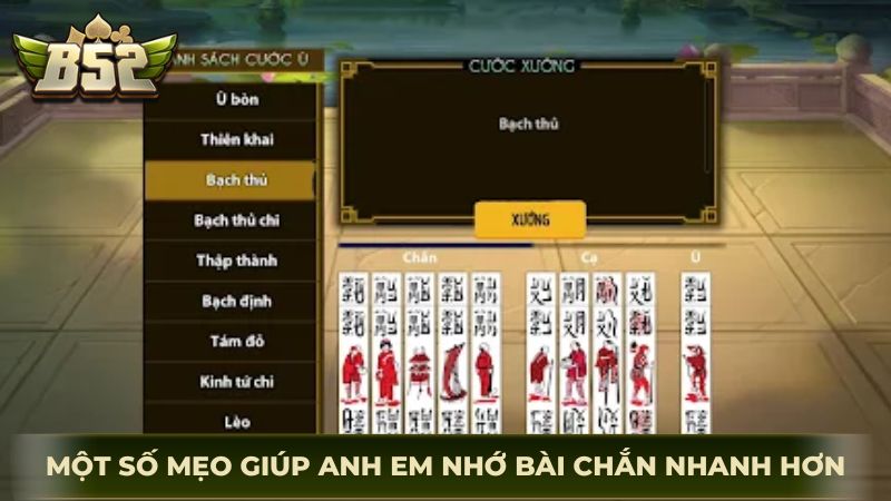 Một số mẹo giúp anh em nhớ bài chắn nhanh hơn